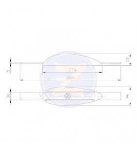 Medidas de Anodo pez 5Kg con pletina