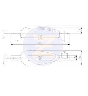 Medidas Anodo pez 1,7Kg con pletina