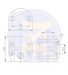 Anodo collar para eje 65 mm Zineti