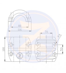Anodo collar para eje 70 mm Zineti