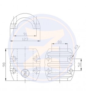 Anodo collar para eje 80 mm Zineti