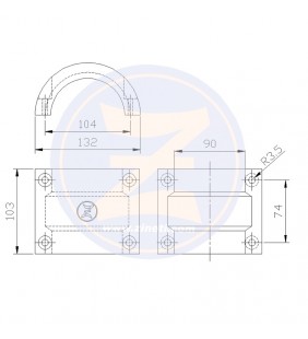Anodo collar para eje 90 mm Zineti