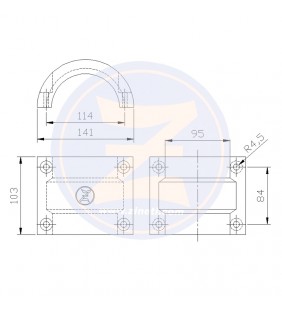 Anodo collar para eje 95 mm Zineti