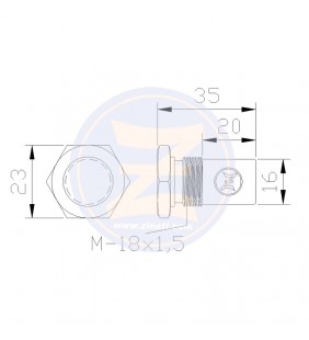 Medidas de Anodo perno para enfriador M18-150 Zineti