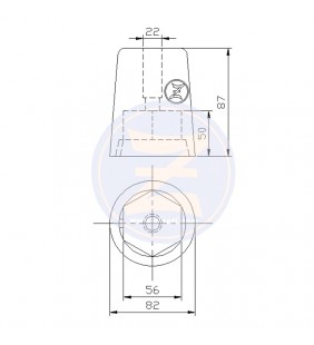 Medidas de Anodo rádice hexagonal 60 mm Zineti
