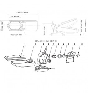 Medidas de Automático de sentina Sailflo