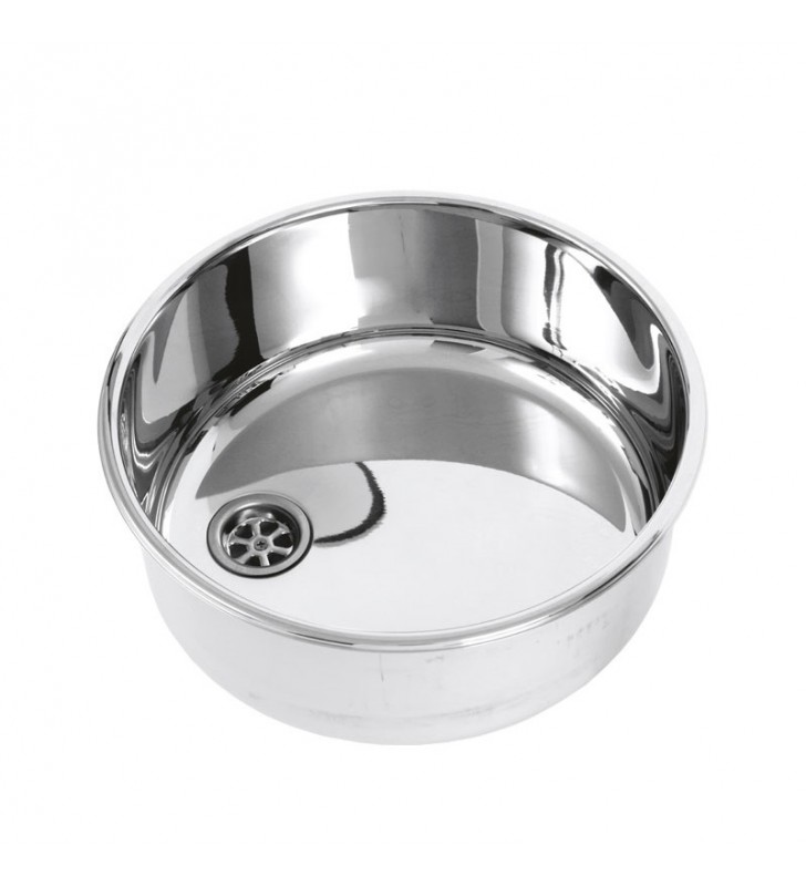 Fregadero redondo 385mm Ø inox Can