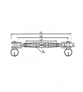 Medidas de Tensor inox doble horquilla
