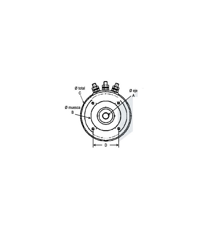 Motor de molinete 1500W 12V Lofrans