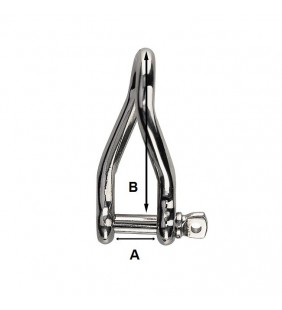Grillete inox 10mm revirado