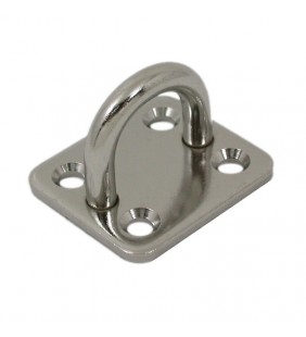 Placa con anilla 5mm inox