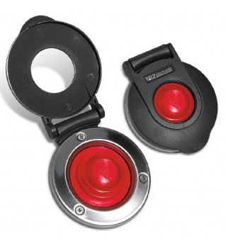 Pulsador molinete negro botón rojo Mz Electronics