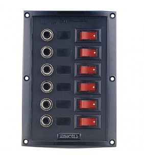 Panel con 5 interruptores luminosos