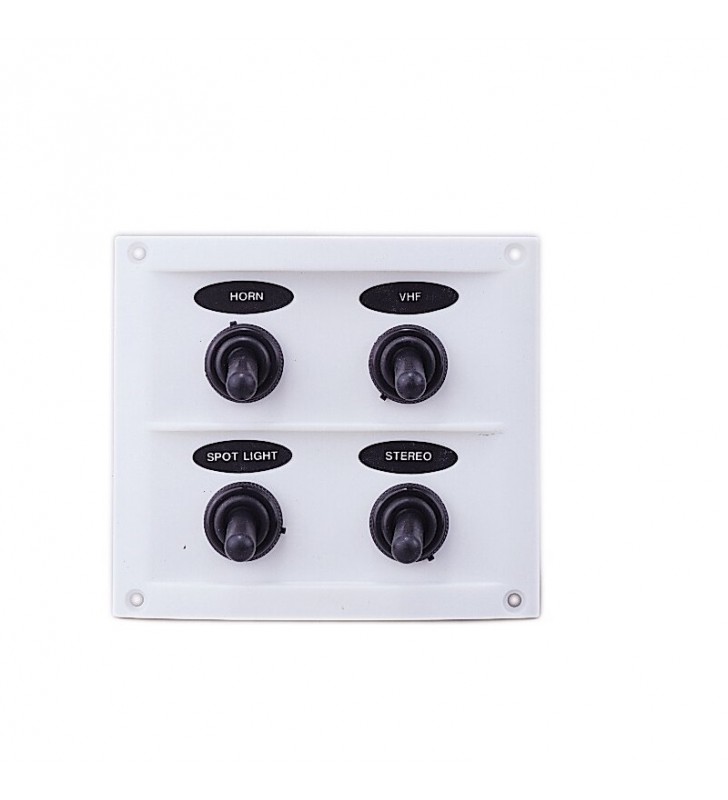 Panel blanco 4 interruptores de palanca engomados