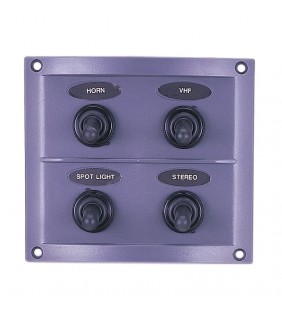 Panel negro 4 interruptores de palanca engomados