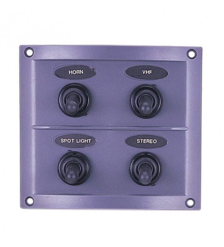 Panel negro 4 interruptores de palanca engomados