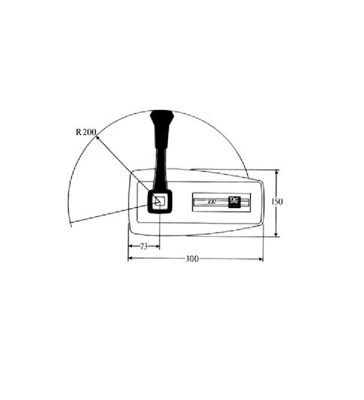 Medidas de CH2600P mando morse lateral Seastar