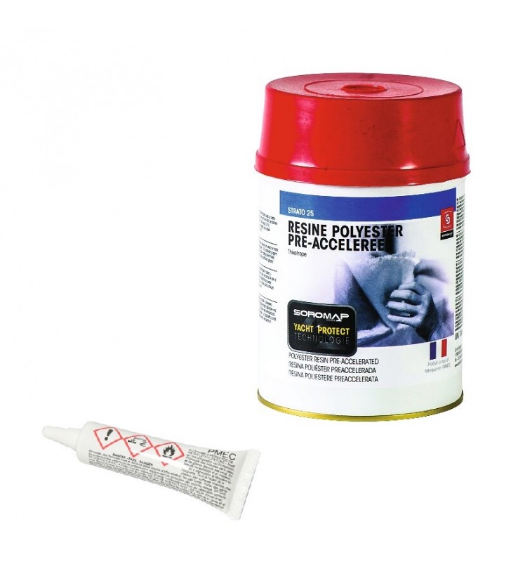 Resina De Poliester Preacelerada 750g.