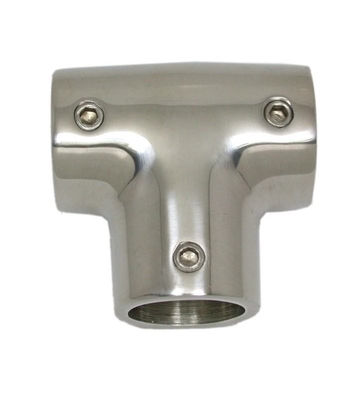 Conexión inox en T 90º tubo de 25mm