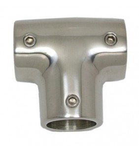 Conexión inox en T 90º tubo de 22mm
