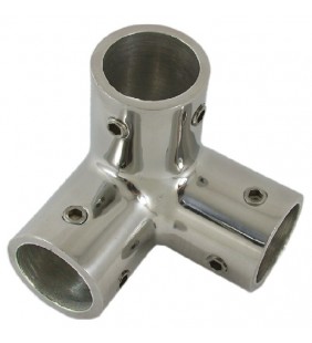 Conexión inox triple tubo de 25mm
