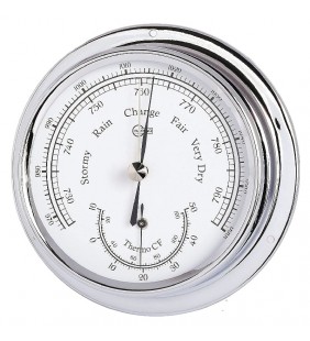 Barómetro termómetro latón cromado 100mm Barigo