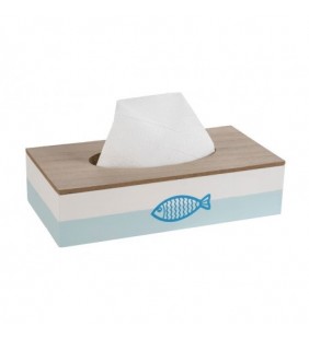 Caja de pañuelos náutica pez