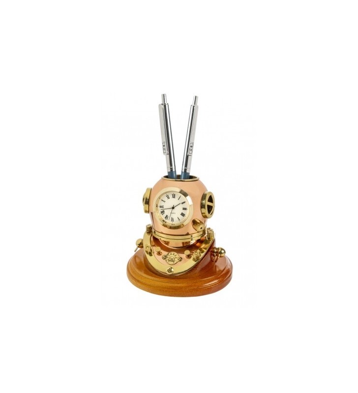 Casco de buzo lapicero y reloj