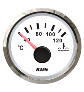 Reloj de temperatura motor inox blanco KUS