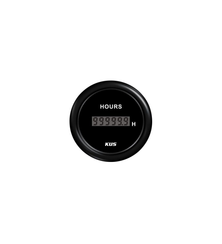 Cuenta horas de motor digital negro KUS