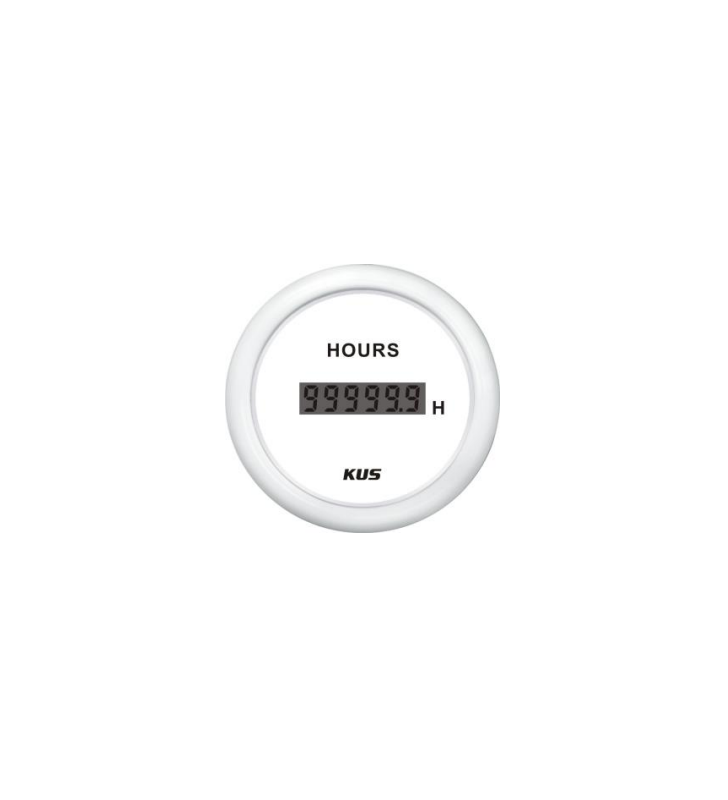 Cuenta horas de motor digital blanco KUS