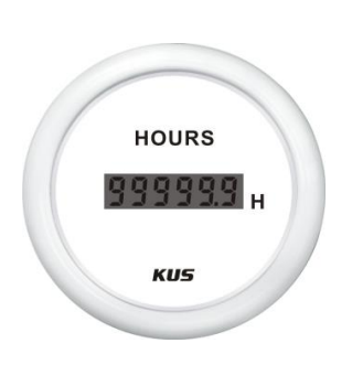Cuenta horas de motor digital blanco KUS