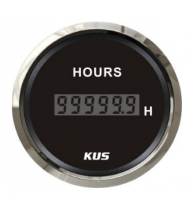 Cuenta horas de motor digital KUS inox negro