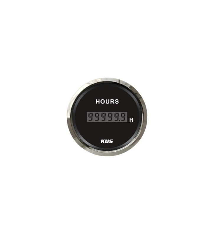 Cuenta horas de motor digital KUS inox negro