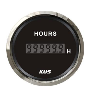 Cuenta horas de motor digital KUS inox negro