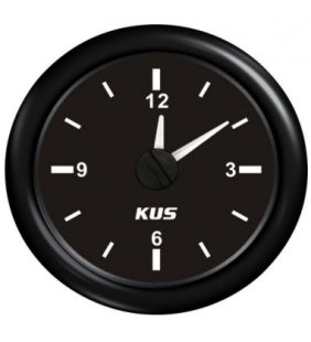 Reloj horario de salpicadero Kus negro
