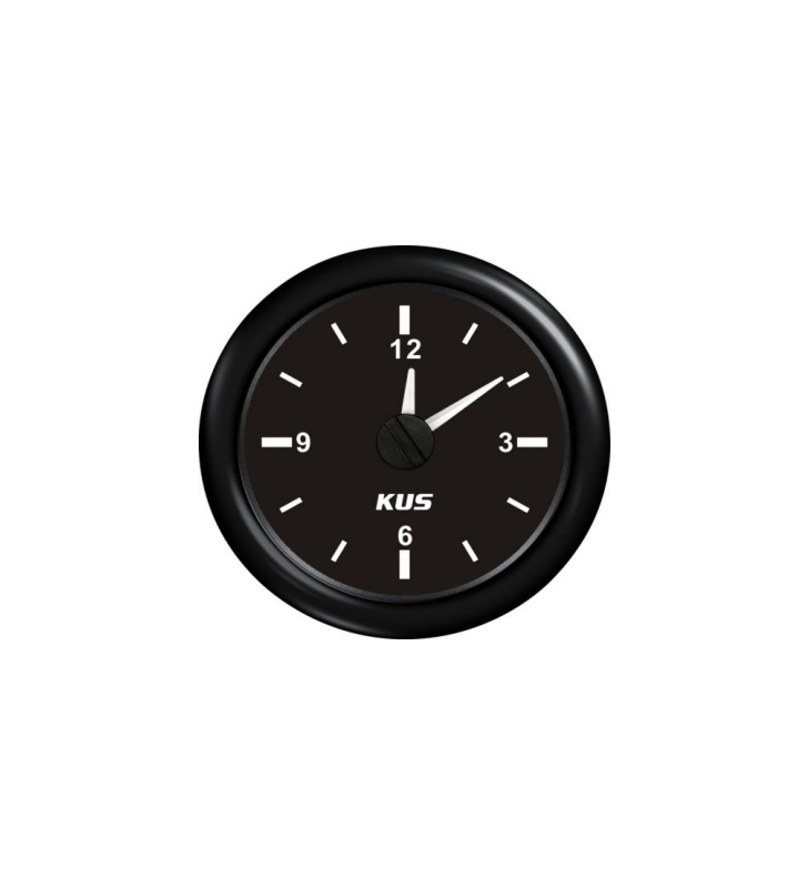 Reloj horario de salpicadero Kus negro