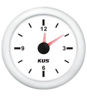 Reloj horario de salpicadero Kus blanco