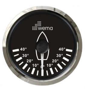 Indicador de ángulo de timón WEMA negro inox