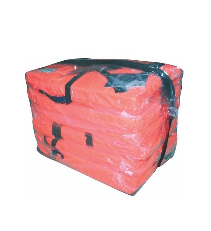 Pack 6 chalecos salvavidas 100N en bolsa estanca