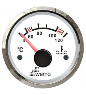 Indicador presión de aceite WEMA inox blanco 0-10 BAR