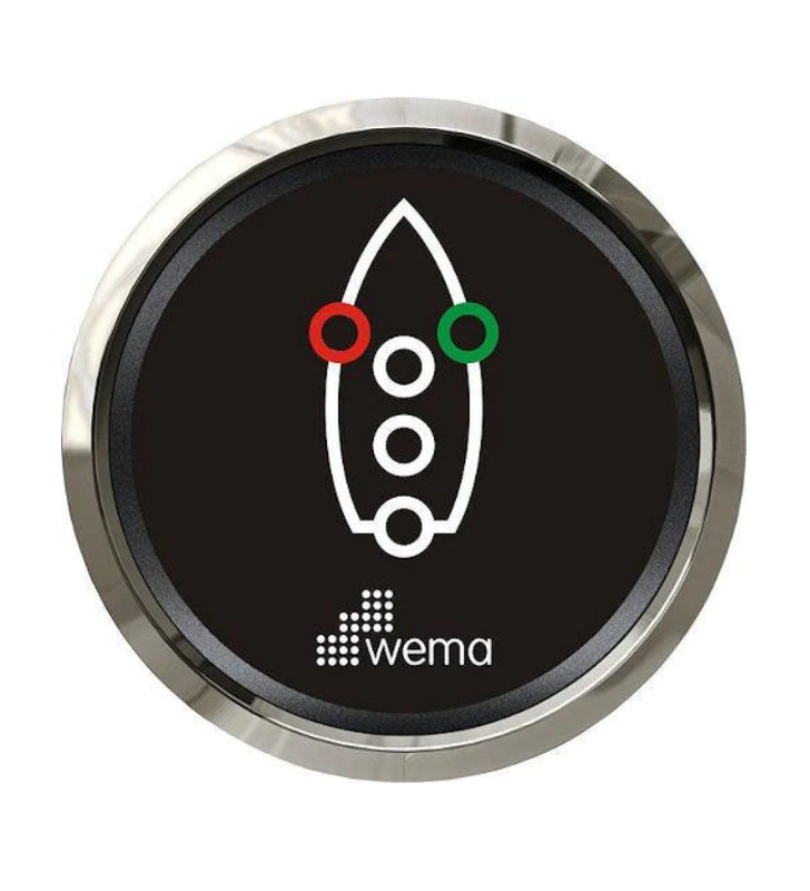 Indicador luces de navegación WEMA negro inox