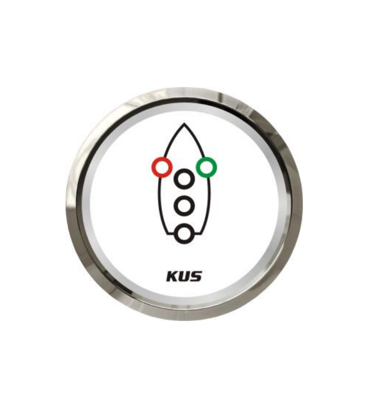 Indicador luces de navegación Kus blanco inox