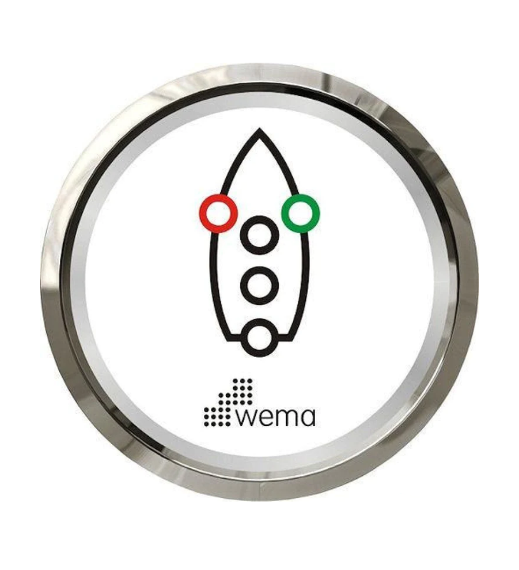 Indicador luces de navegación WEMA blanco inox