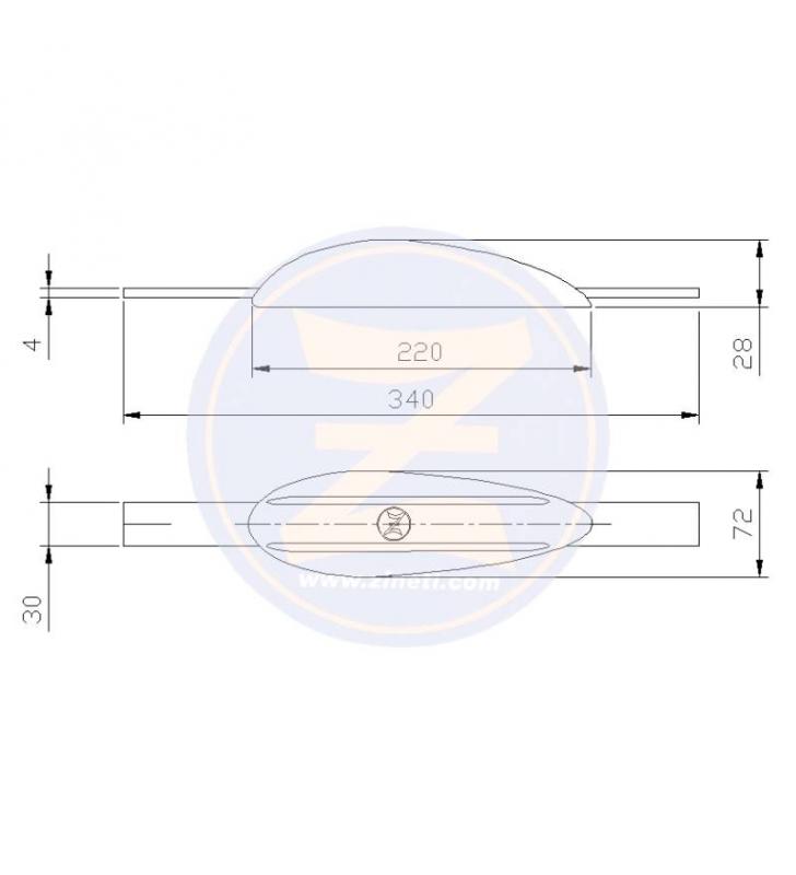 Anodo pez 2,42Kg con pletina