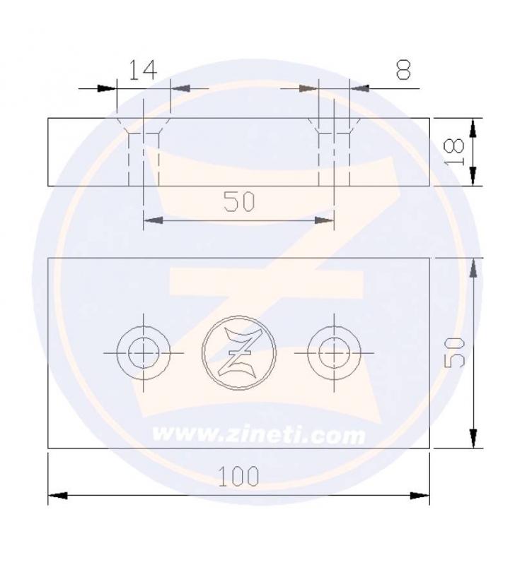 Anodo placa para atornillar en casco 0,614Kg