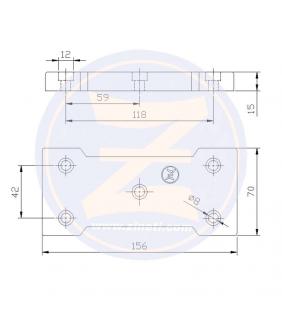 Anodo placa para atornillar en casco 0,960Kg