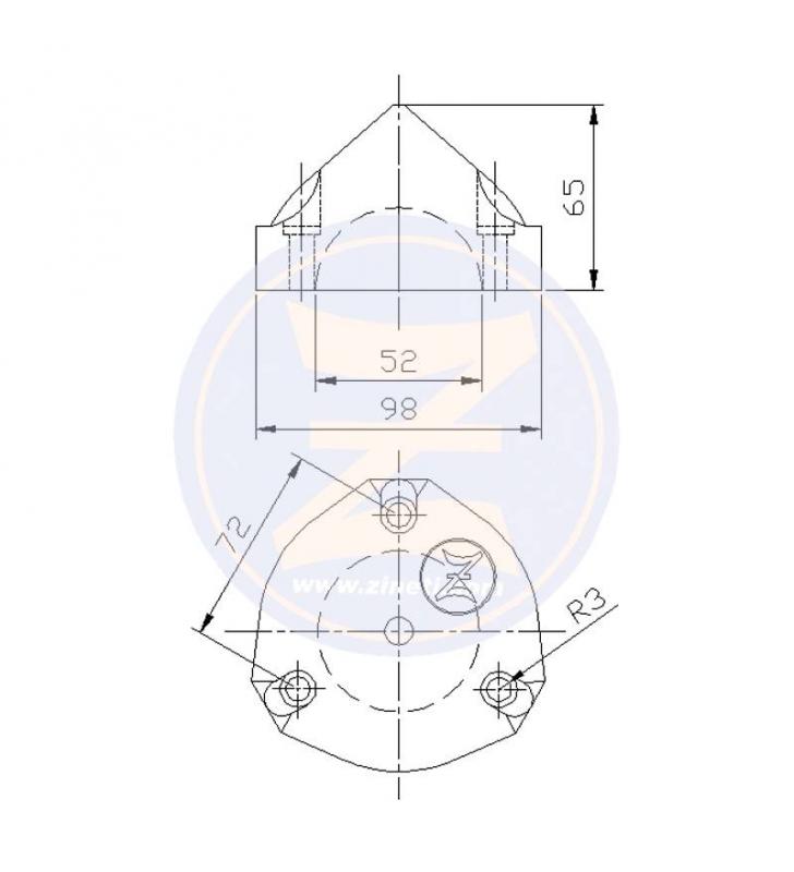Ánodo para hélices Max Prop eje Ø52mm Zineti