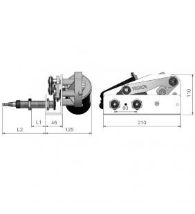Medidas de Roca W38 twin eje 103mm motor de limpiaparabrisas