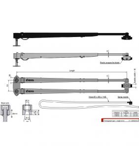 Pantógrafo W25 inox 470 a 750mm de limpia parabrisas Roca